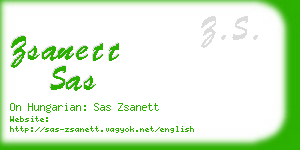 zsanett sas business card